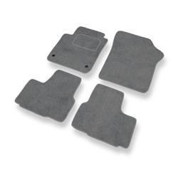 Tapetes de veludo para Seat Mii I (2011-2019) - tapetes de carro - DGS Autodywan - cinza