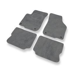 Tapetes de veludo para Seat Toledo II (1999-2004) - tapetes de carro - DGS Autodywan - cinza