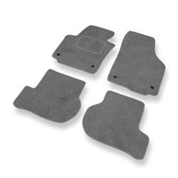 Tapetes de veludo para Seat Toledo III (2004-2009) - tapetes de carro - DGS Autodywan - cinza