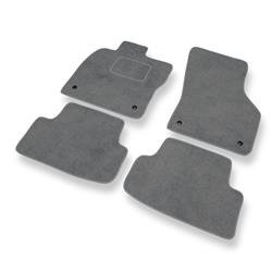 Tapetes de veludo para Skoda Octavia III (2013-2019) - tapetes de carro - DGS Autodywan - cinza