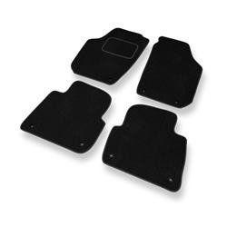 Tapetes de veludo para Skoda Roomster I (2006-2015) - tapetes de carro - DGS Autodywan - pretos