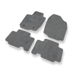 Tapetes de veludo para Toyota RAV4 III (2005-2012) - tapetes de carro - DGS Autodywan - cinza