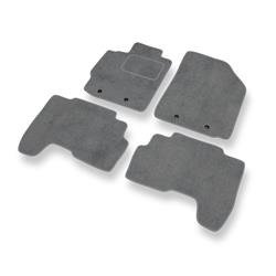 Tapetes de veludo para Toyota Yaris II (2005-2010) - tapetes de carro - DGS Autodywan - cinza