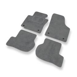 Tapetes de veludo para Volkswagen Golf V, VI (2003-2012) - tapetes de carro - DGS Autodywan - cinza