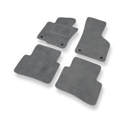 Tapetes de veludo para Volkswagen Passat B6 (2005-2010) - tapetes de carro - DGS Autodywan - cinza