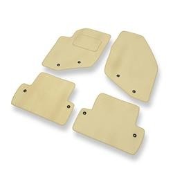 Tapetes de veludo para Volvo S60 I (2000-2009) - tapetes de carro - DGS Autodywan - bege