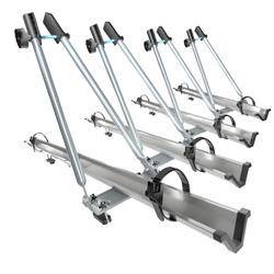 4x Porta-bicicletas de teto, suporte para bicicletas com barra de alumínio - Amos