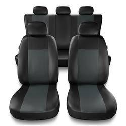 Capas de carro universais para Opel Astra F, G, H, J, K (1991-2019) - protetores de assentos - coberturas para bancos - capas de proteção - Auto-Dekor - Comfort - cinza