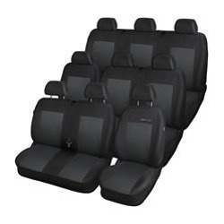 Capas feitas sob medida para Volkswagen Multivan T5 Van (2003-2015) para três fileiras de assentos - protetores de assentos - coberturas para bancos - capas de proteção - Auto-Dekor - Elegance - P-3