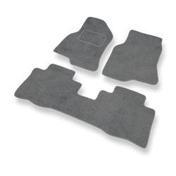 Tapetes de veludo para Chevrolet Captiva I (2006-2011) - tapetes de carro - DGS Autodywan - cinza