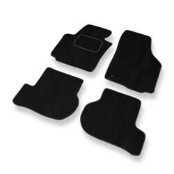 Tapetes de veludo para Seat Toledo III (2004-2009) - tapetes de carro - DGS Autodywan - pretos