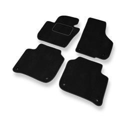 Tapetes de veludo para Skoda Superb II (2008-2015) - tapetes de carro - DGS Autodywan - pretos