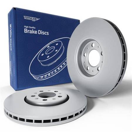 2x Discos de travão para Audi A3 8L Hatchback (1996-2003) - ventilado - 288mm - Tomex - TX 72-04 (dianteira)