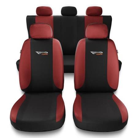 Capas de carro universais para Alfa Romeo 145 (1994-2000) - protetores de assentos - coberturas para bancos - capas de proteção - Auto-Dekor - Tuning - vermelho