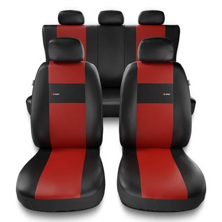 Capas de carro universais para Alfa Romeo 156 I, II (1997-2007) - protetores de assentos - coberturas para bancos - capas de proteção - Auto-Dekor - X-Line - vermelho