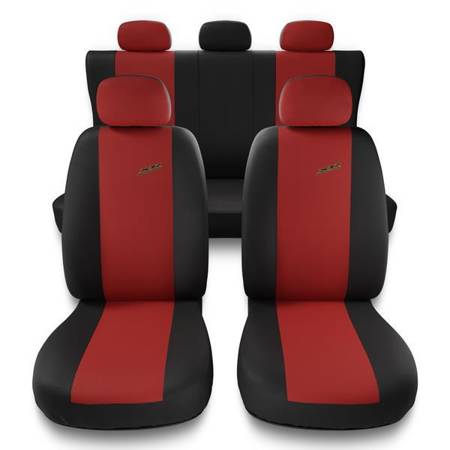 Capas de carro universais para Alfa Romeo 159 (2005-2011) - protetores de assentos - coberturas para bancos - capas de proteção - Auto-Dekor - XR - vermelho