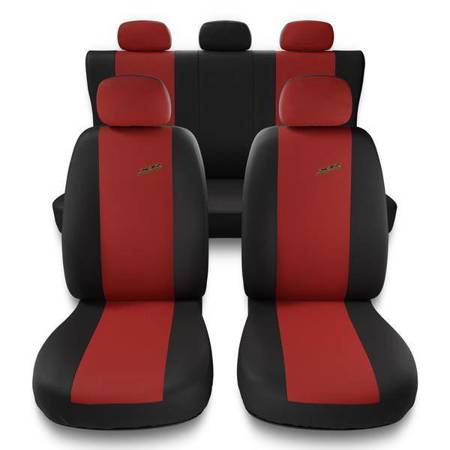 Capas de carro universais para Alfa Romeo Giulietta (2010-2020) - protetores de assentos - coberturas para bancos - capas de proteção - Auto-Dekor - XR - vermelho