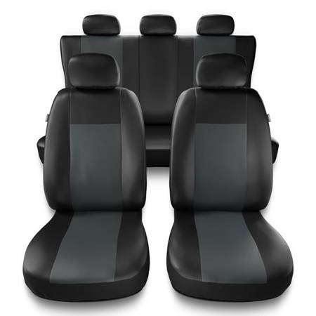 Capas de carro universais para BMW Série 1 E82, E87, E88, F20, F21 (2004-2019) - protetores de assentos - coberturas para bancos - capas de proteção - Auto-Dekor - Comfort - cinza