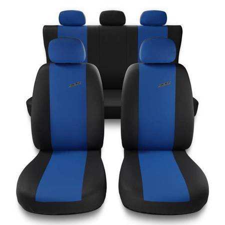 Capas de carro universais para BMW Série 1 E82, E87, E88, F20, F21 (2004-2019) - protetores de assentos - coberturas para bancos - capas de proteção - Auto-Dekor - XR - azul