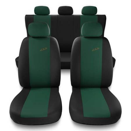 Capas de carro universais para BMW Série 1 E82, E87, E88, F20, F21 (2004-2019) - protetores de assentos - coberturas para bancos - capas de proteção - Auto-Dekor - XR - verde