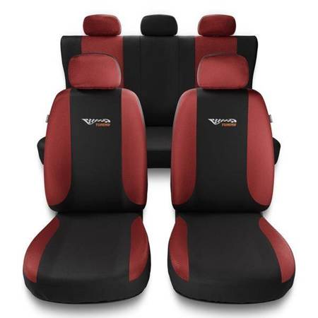 Capas de carro universais para Citroen C4 I, II (2004-2017) - protetores de assentos - coberturas para bancos - capas de proteção - Auto-Dekor - Tuning - vermelho