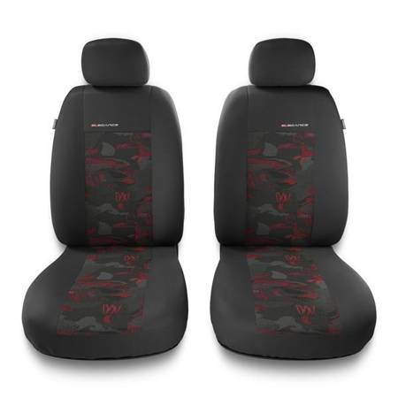 Capas de carro universais para Kia Ceed I, II, III (2006-2019) - protetores de assentos - coberturas para bancos - capas de proteção - Auto-Dekor - Elegance 1+1 - vermelho