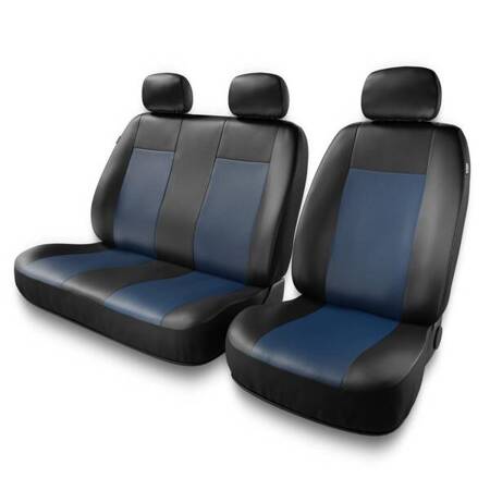 Capas de carro universais para Mercedes-Benz Citan W415, W420 (2012-....) - protetores de assentos - coberturas para bancos - capas de proteção - Auto-Dekor - Comfort 2+1 - azul