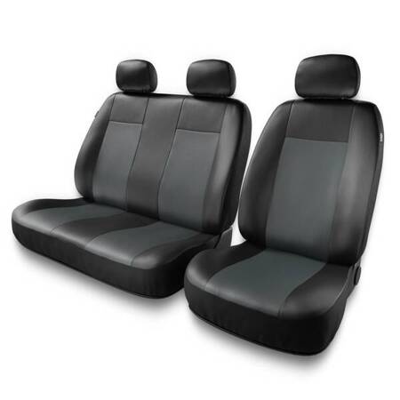 Capas de carro universais para Mercedes-Benz Citan W415, W420 (2012-....) - protetores de assentos - coberturas para bancos - capas de proteção - Auto-Dekor - Comfort 2+1 - cinza