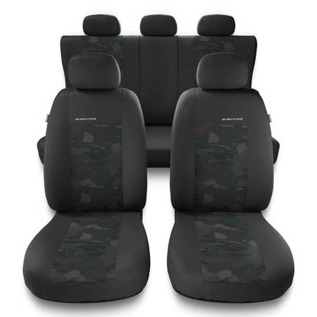 Capas de carro universais para Mitsubishi ASX (2010-2021) - protetores de assentos - coberturas para bancos - capas de proteção - Auto-Dekor - Elegance - verde