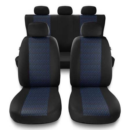 Capas de carro universais para Mitsubishi L200 I, II, III, IV, V, VI (1993-....) - protetores de assentos - coberturas para bancos - capas de proteção - Auto-Dekor - Profi - azul