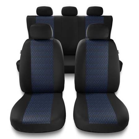 Capas de carro universais para Renault Kangoo I, II (1997-2019) - protetores de assentos - coberturas para bancos - capas de proteção - Auto-Dekor - Profi - azul