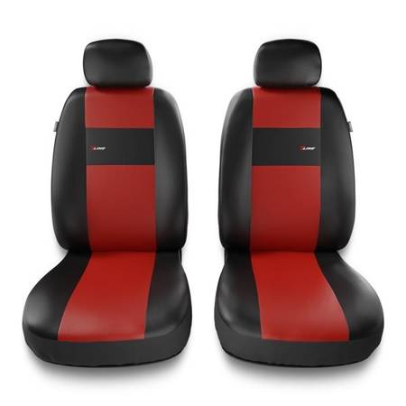 Capas de carro universais para Seat Exeo (2009-2013) - protetores de assentos - coberturas para bancos - capas de proteção - Auto-Dekor - X-Line 1+1 - vermelho