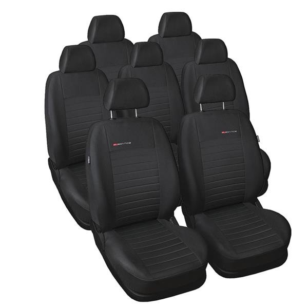 Capas feitas sob medida para Seat Alhambra II Van (2010-2020) sem assentos para crianças nos bancos traseiros - protetores de assentos - coberturas para bancos - capas de proteção - Auto-Dekor - Elegance - P-4