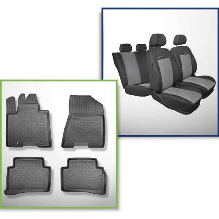 Conjunto: tapetes TPE + capas feitas sob medida para Kia Sportage IV SUV (01.2016-12.2021) - Elegance P-2