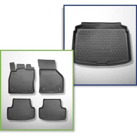 Conjunto: tapetes TPE + protetor de porta-malas para Audi A3 8V Hatchback, Sportback (08.2012-03.2020) - Aristar - Cool liner - para a parte inferior e superior do porta-malas; não para e-tron