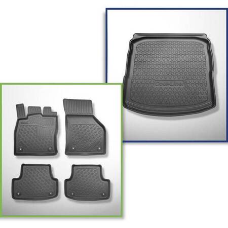 Conjunto: tapetes TPE + protetor de porta-malas para Audi A3 8V Limousine (09.2013-03.2020) - Aristar - Cool liner