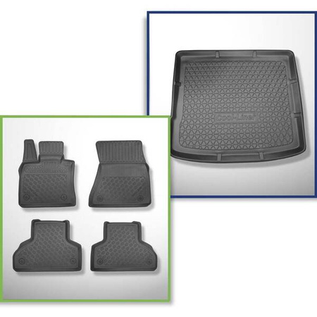 Conjunto: tapetes TPE + protetor de porta-malas para BMW X6 E71 SAC (06.2008-10.2014) - Aristar - Cool liner - sem terceira fileira