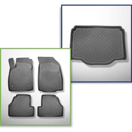 Conjunto: tapetes TPE + protetor de porta-malas para Chevrolet Trax Crossover (05.2013-06.2019) - Aristar - Guardliner - também para a versão Allroad