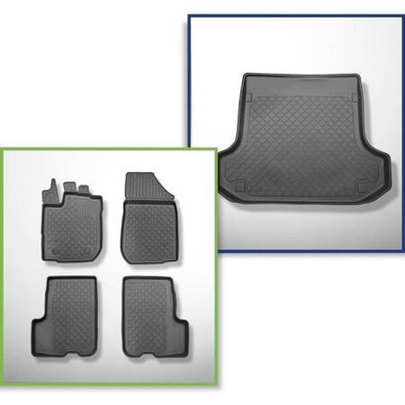 Conjunto: tapetes TPE + protetor de porta-malas para Dacia Logan II Minivan (09.2013-12.2020) - Aristar - Guardliner - 5 lugares