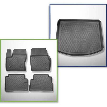 Conjunto: tapetes TPE + protetor de porta-malas para Ford Kuga II SUV (02.2013-03.2020) - Aristar - Cool liner - para todos os modelos