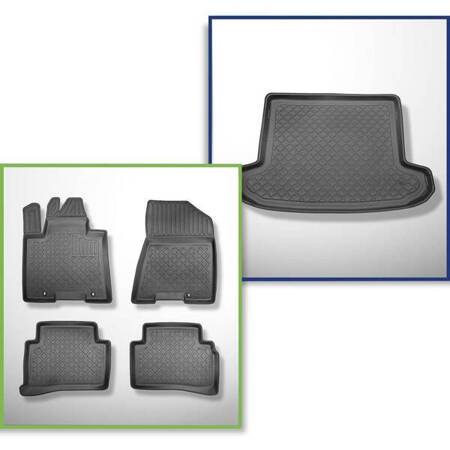 Conjunto: tapetes TPE + protetor de porta-malas para Hyundai Tucson II SUV (07.2015-09.2020) - Aristar - Guardliner