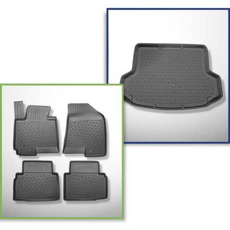 Conjunto: tapetes TPE + protetor de porta-malas para Hyundai ix35 SUV (2010-06.2015) - Aristar - Cool liner