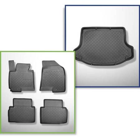 Conjunto: tapetes TPE + protetor de porta-malas para Kia Sportage III SUV (08.2010-12.2015) - Aristar - Guardliner