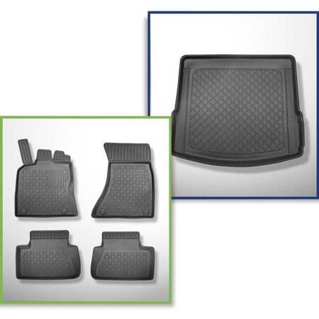 Conjunto: tapetes TPE + protetor de porta-malas para Porsche Macan SUV (03.2014-....) - Aristar - Guardliner - também para modelos com trilhos de montagem