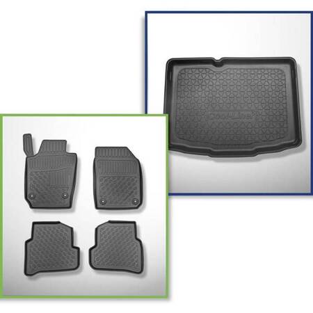 Conjunto: tapetes TPE + protetor de porta-malas para Skoda Fabia III NJ Hatchback (11.2014-08.2021) - Aristar - Cool liner