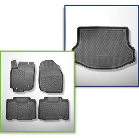 Conjunto: tapetes TPE + protetor de porta-malas para Toyota RAV4 IV SUV (03.2013-12.2018) - Aristar - Cool liner - não adequado para modelos híbridos