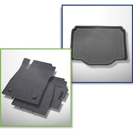 Conjunto: tapetes de borracha + protetor de porta-malas para Chevrolet Trax Crossover (05.2013-06.2019) - Guardliner - também para a versão Allroad