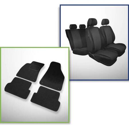 Conjunto: tapetes de feltro + capas feitas sob medida para Audi A4 B6 Avant, Limousine (2000-2004) – Practic