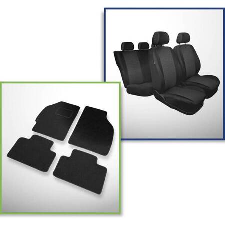 Conjunto: tapetes de feltro + capas feitas sob medida para Fiat Punto II Hatchback, Van (1999-2011) – Practic