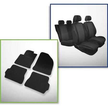 Conjunto: tapetes de feltro + capas feitas sob medida para Ford Fusion I FL Minivan (2006-2011) – Practic